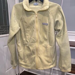 Columbia Light Yellow Full Zip Fleece Jacket